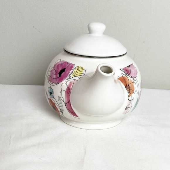 INDIGO Small Floral Teapot With Strainer - Picture 4 of 10